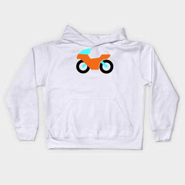 Motorcycle Emoticon Kids Hoodie by AnotherOne